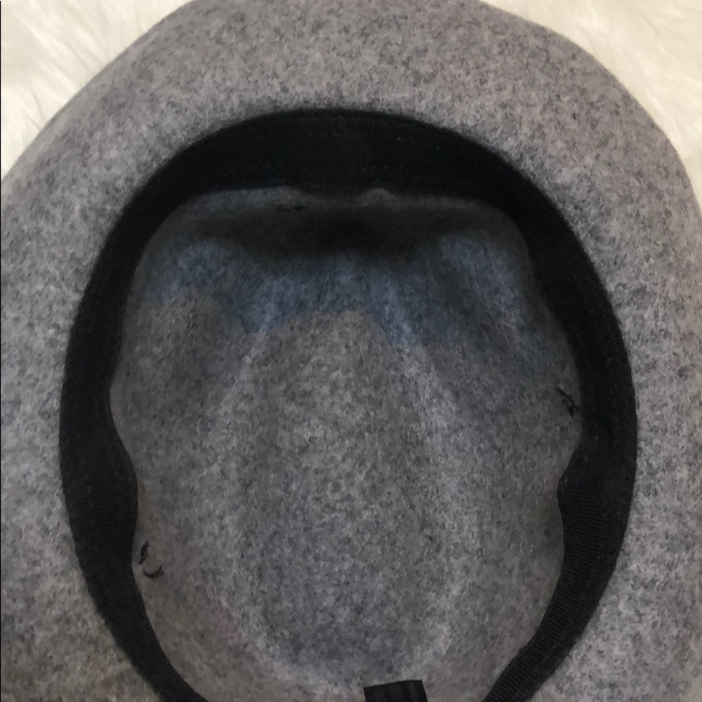 WOOL GREY CONTRAST TRIM FEDORA HAT - Picture 7 of 8